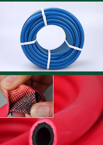 拓森蓝色橡胶乙炔管28米软红色氧气管8mm抗压两胶一线氧气乙炔管